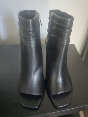Vince Camuto Black Sheep Leliqni-Peep-Toe Ankle Heeled Boots